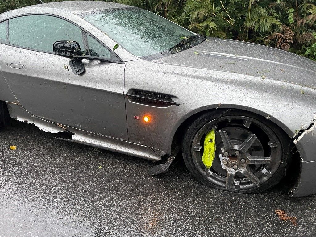 Aston Martin Vantage Accident