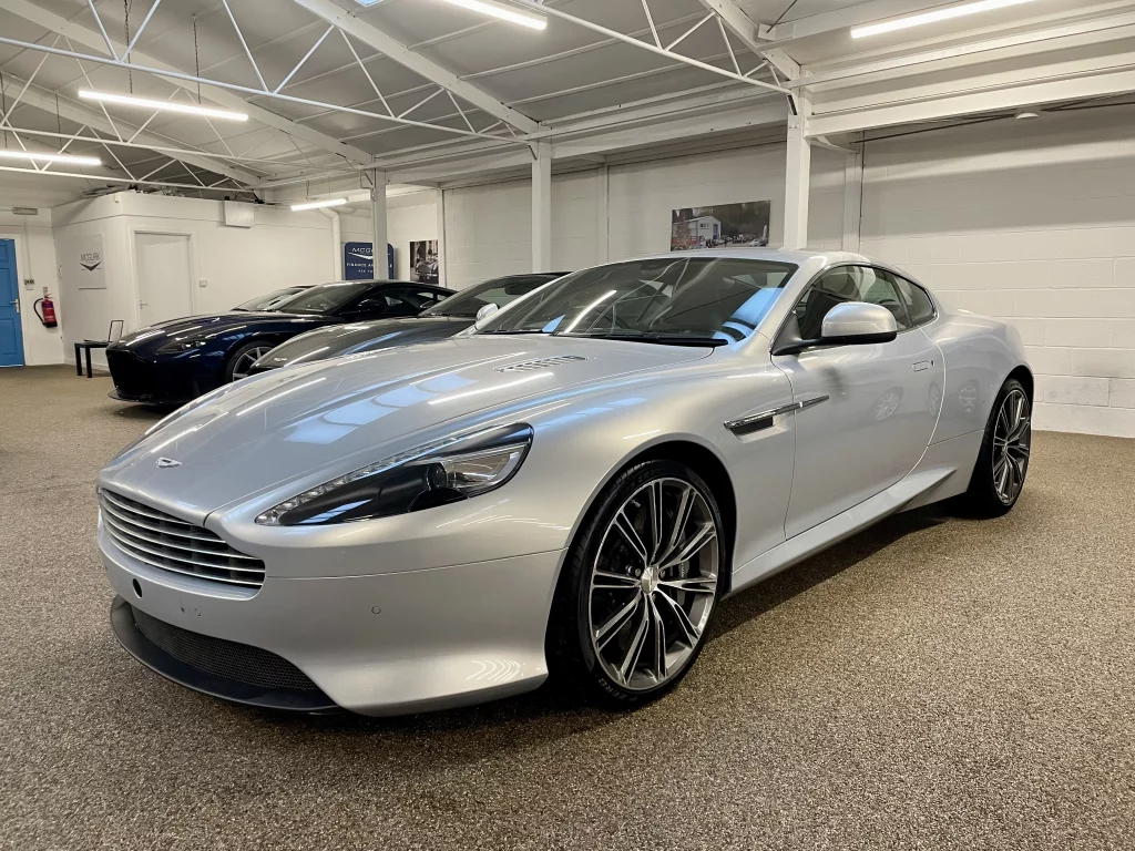 Silver Aston Martin db8